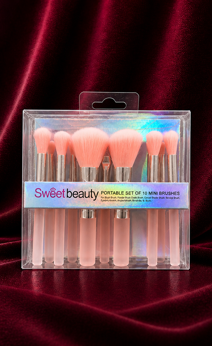 Sweet Beauty 10-Pieces Premium Makeup Brush Set Professional Kit