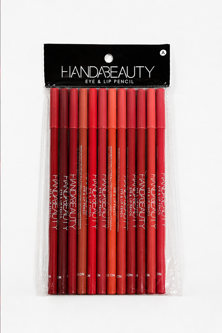 HANDA BEAUTY Eye & Lip Pencil Set – 12 Stunning Shades