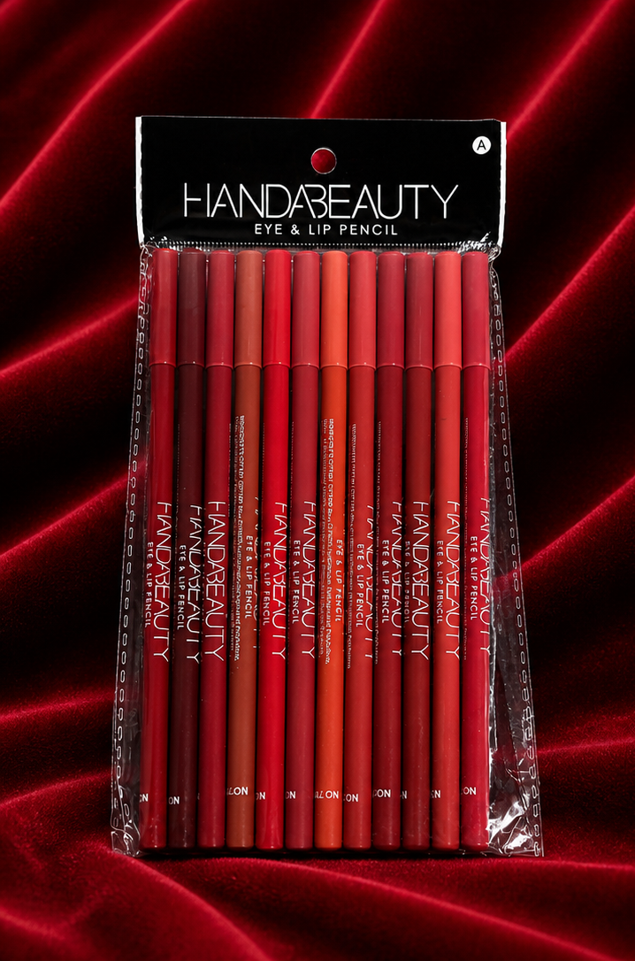 HANDA BEAUTY Eye & Lip Pencil Set – 12 Stunning Shades