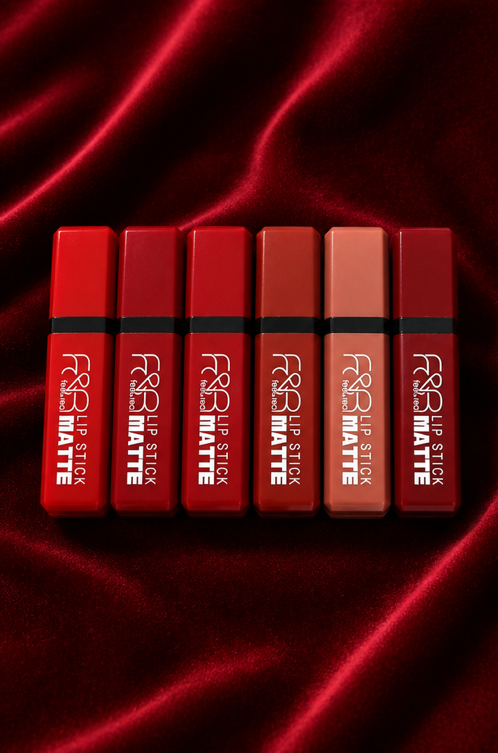 6-Piece Matte Lipstick Set – Long Lasting Soft Matte Shades Bundle